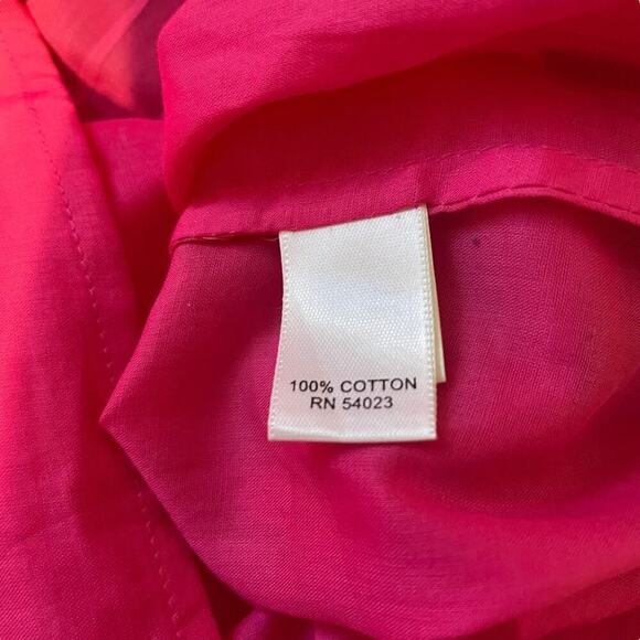 Banana Republic Cotton Hot Pink 3/4 Sleeve Blouse Size S - Picture 5 of 7